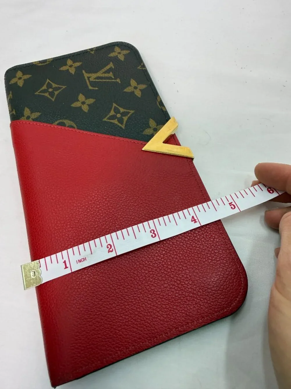 Louis Vuitton Kimono Wallet Cerise Red Monogram 2016 Leather V Clasp